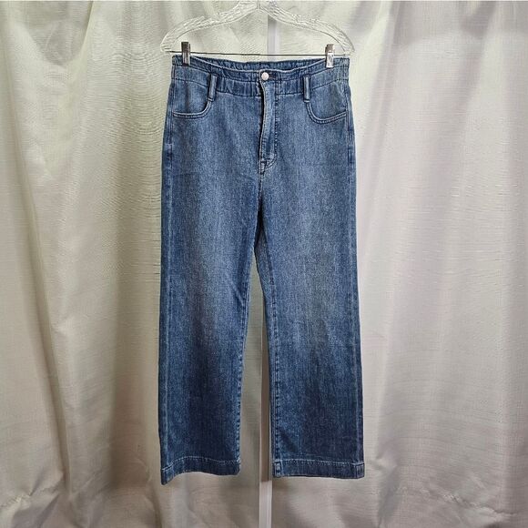 J. Crew Cropped Wide Leg Paperback Waist Jeans Size 28 - Picture 1 of 9